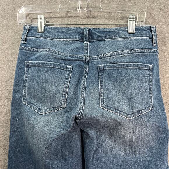 Logo Lavish Jeans Womens 4 Blue Dark Wash Patchwork - Picture 6 of 15